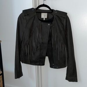 Joie Fringe Leather Jacket